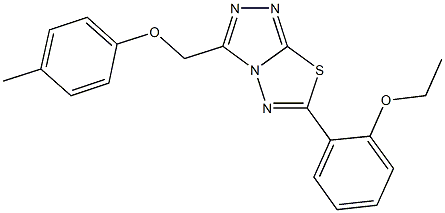 6-(2-ethoxyphenyl)-3-[(4-methylphenoxy)methyl][1,2,4]triazolo[3,4-b][1,3,4]thiadiazole Structure