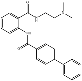 N-[2-({[2-(dimethylamino)ethyl]amino}carbonyl)phenyl][1,1'-biphenyl]-4-carboxamide 구조식 이미지