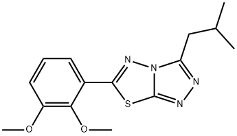 6-(2,3-dimethoxyphenyl)-3-isobutyl[1,2,4]triazolo[3,4-b][1,3,4]thiadiazole Structure