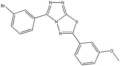 3-[3-(3-bromophenyl)[1,2,4]triazolo[3,4-b][1,3,4]thiadiazol-6-yl]phenyl methyl ether 구조식 이미지