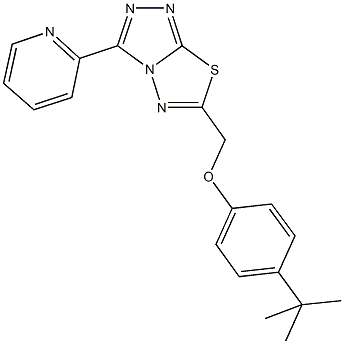 4-tert-butylphenyl [3-(2-pyridinyl)[1,2,4]triazolo[3,4-b][1,3,4]thiadiazol-6-yl]methyl ether 구조식 이미지