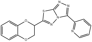 6-(2,3-dihydro-1,4-benzodioxin-2-yl)-3-(2-pyridinyl)[1,2,4]triazolo[3,4-b][1,3,4]thiadiazole Structure