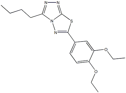 3-butyl-6-(3,4-diethoxyphenyl)[1,2,4]triazolo[3,4-b][1,3,4]thiadiazole Structure