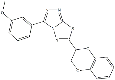 3-[6-(2,3-dihydro-1,4-benzodioxin-2-yl)[1,2,4]triazolo[3,4-b][1,3,4]thiadiazol-3-yl]phenyl methyl ether Structure