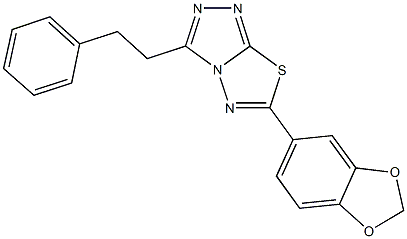 6-(1,3-benzodioxol-5-yl)-3-(2-phenylethyl)[1,2,4]triazolo[3,4-b][1,3,4]thiadiazole Structure