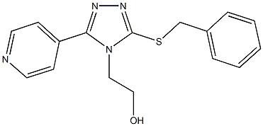 2-[3-(benzylsulfanyl)-5-(4-pyridinyl)-4H-1,2,4-triazol-4-yl]ethanol 구조식 이미지