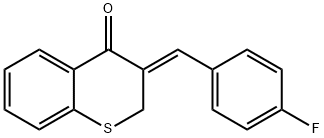 3-(4-fluorobenzylidene)-2,3-dihydro-4H-thiochromen-4-one 구조식 이미지