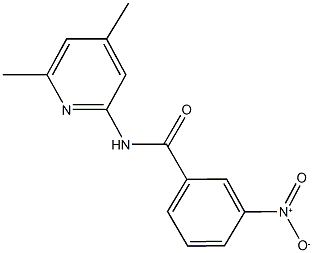 N-(4,6-dimethyl-2-pyridinyl)-3-nitrobenzamide 구조식 이미지