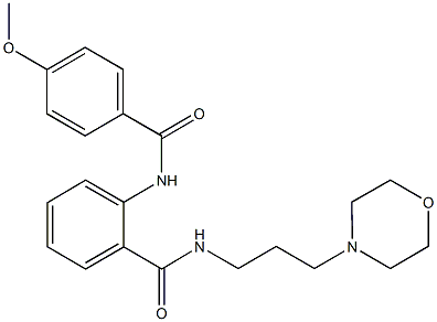 2-[(4-methoxybenzoyl)amino]-N-[3-(4-morpholinyl)propyl]benzamide 구조식 이미지