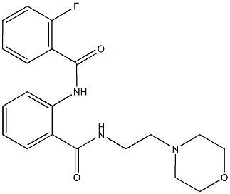 2-[(2-fluorobenzoyl)amino]-N-[2-(4-morpholinyl)ethyl]benzamide 구조식 이미지