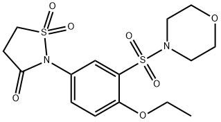 2-[4-ethoxy-3-(4-morpholinylsulfonyl)phenyl]-3-isothiazolidinone 1,1-dioxide 구조식 이미지