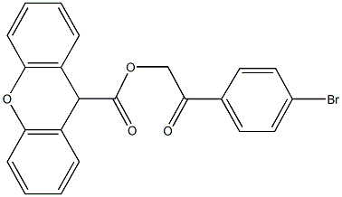 2-(4-bromophenyl)-2-oxoethyl 9H-xanthene-9-carboxylate Structure