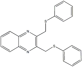 2,3-bis[(phenylsulfanyl)methyl]quinoxaline Structure