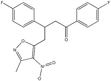 1,3-bis(4-fluorophenyl)-4-{4-nitro-3-methyl-5-isoxazolyl}-1-butanone 구조식 이미지