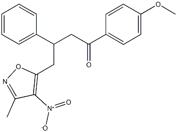 4-{4-nitro-3-methyl-5-isoxazolyl}-1-(4-methoxyphenyl)-3-phenyl-1-butanone Structure