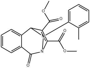 dimethyl 12-(2-methylphenyl)-8-oxo-9,12-diazatricyclo[7.2.1.0~2,7~]dodeca-2,4,6,10-tetraene-10,11-dicarboxylate 구조식 이미지