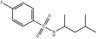 N-(1,3-dimethylbutyl)-4-fluorobenzenesulfonamide 구조식 이미지