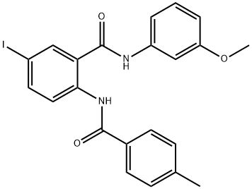 5-iodo-N-(3-methoxyphenyl)-2-[(4-methylbenzoyl)amino]benzamide Structure