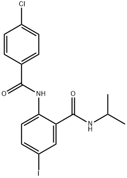2-[(4-chlorobenzoyl)amino]-5-iodo-N-isopropylbenzamide Structure