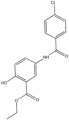 ethyl 5-[(4-chlorobenzoyl)amino]-2-hydroxybenzoate 구조식 이미지