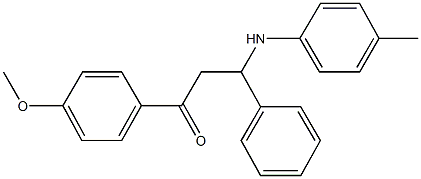 1-(4-methoxyphenyl)-3-phenyl-3-(4-toluidino)-1-propanone 구조식 이미지