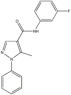 N-(3-fluorophenyl)-5-methyl-1-phenyl-1H-pyrazole-4-carboxamide 구조식 이미지