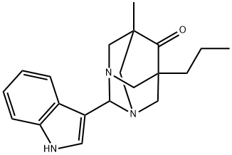 2-(1H-indol-3-yl)-5-methyl-7-propyl-1,3-diazatricyclo[3.3.1.1~3,7~]decan-6-one Structure