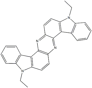 1,9-diethyl-1,9-dihydrodiindolo[3,2-a:3,2-h]phenazine Structure