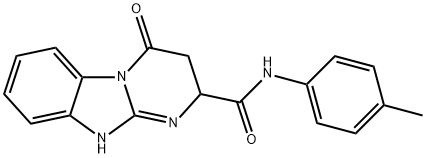 N-(4-methylphenyl)-4-oxo-1,2,3,4-tetrahydropyrimido[1,2-a]benzimidazole-2-carboxamide 구조식 이미지