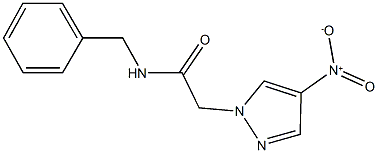 N-benzyl-2-{4-nitro-1H-pyrazol-1-yl}acetamide 구조식 이미지