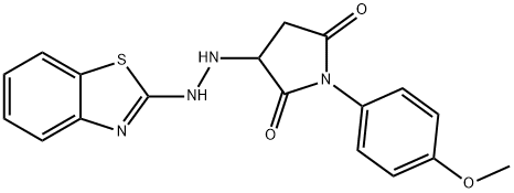 3-[2-(1,3-benzothiazol-2-yl)hydrazino]-1-(4-methoxyphenyl)-2,5-pyrrolidinedione Structure