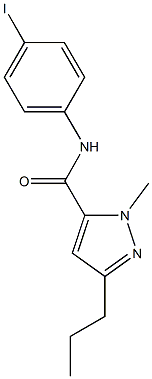N-(4-iodophenyl)-1-methyl-3-propyl-1H-pyrazole-5-carboxamide 구조식 이미지