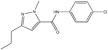 N-(4-chlorophenyl)-1-methyl-3-propyl-1H-pyrazole-5-carboxamide 구조식 이미지