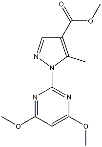methyl 1-(4,6-dimethoxy-2-pyrimidinyl)-5-methyl-1H-pyrazole-4-carboxylate Structure
