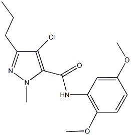 4-chloro-N-(2,5-dimethoxyphenyl)-1-methyl-3-propyl-1H-pyrazole-5-carboxamide Structure