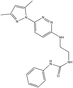 N-(2-{[6-(3,5-dimethyl-1H-pyrazol-1-yl)-3-pyridazinyl]amino}ethyl)-N'-phenylurea Structure