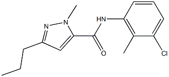 N-(3-chloro-2-methylphenyl)-1-methyl-3-propyl-1H-pyrazole-5-carboxamide 구조식 이미지