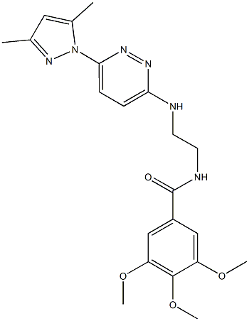 N-(2-{[6-(3,5-dimethyl-1H-pyrazol-1-yl)-3-pyridazinyl]amino}ethyl)-3,4,5-trimethoxybenzamide Structure