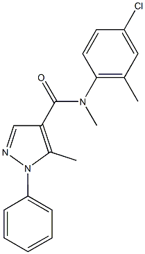 N-(4-chloro-2-methylphenyl)-N,5-dimethyl-1-phenyl-1H-pyrazole-4-carboxamide Structure