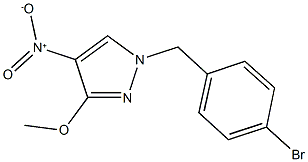 1-(4-bromobenzyl)-4-nitro-3-methoxy-1H-pyrazole Structure
