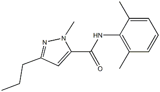 N-(2,6-dimethylphenyl)-1-methyl-3-propyl-1H-pyrazole-5-carboxamide 구조식 이미지