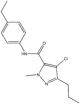 4-chloro-N-(4-ethylphenyl)-1-methyl-3-propyl-1H-pyrazole-5-carboxamide Structure