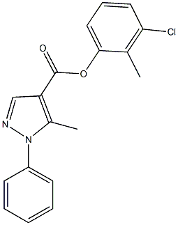 3-chloro-2-methylphenyl 5-methyl-1-phenyl-1H-pyrazole-4-carboxylate Structure