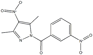 4-nitro-1-{3-nitrobenzoyl}-3,5-dimethyl-1H-pyrazole 구조식 이미지