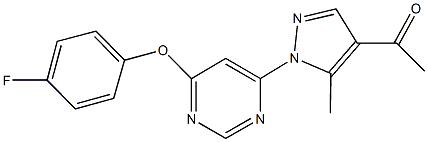 1-{1-[6-(4-fluorophenoxy)-4-pyrimidinyl]-5-methyl-1H-pyrazol-4-yl}ethanone Structure