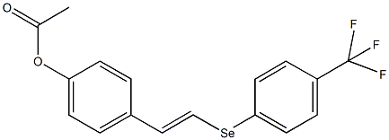 4-(2-{[4-(trifluoromethyl)phenyl]selanyl}vinyl)phenyl acetate Structure