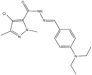 4-chloro-N'-[4-(diethylamino)benzylidene]-1,3-dimethyl-1H-pyrazole-5-carbohydrazide Structure