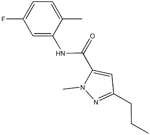 N-(5-fluoro-2-methylphenyl)-1-methyl-3-propyl-1H-pyrazole-5-carboxamide 구조식 이미지