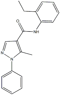 N-(2-ethylphenyl)-5-methyl-1-phenyl-1H-pyrazole-4-carboxamide 구조식 이미지