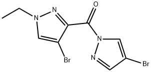 4-bromo-3-[(4-bromo-1H-pyrazol-1-yl)carbonyl]-1-ethyl-1H-pyrazole Structure